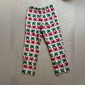 Hanna Andersson Mickey Mouse Christmas Flannel Pajama Bottoms Size Small